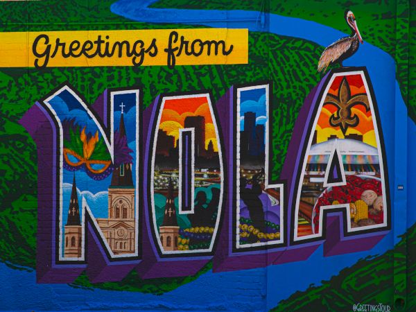 A mural saying 