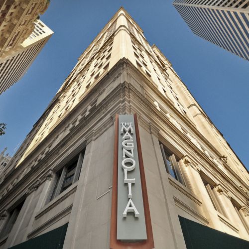 A tall building with a 