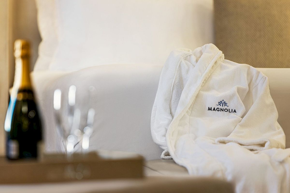 A plush white robe with 